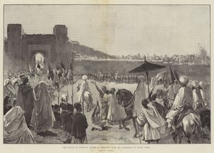 Marokon sulttaani paluu Mequineziin pyhiinvaelluksestaan Muley Edrisille